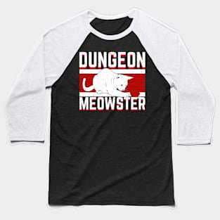 Dungeon Meowstar D20 Cat RPG Tabletop Gamer Gift Baseball T-Shirt